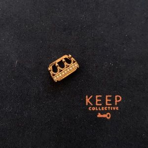 KEEP Collective pave crown charm in rose gold